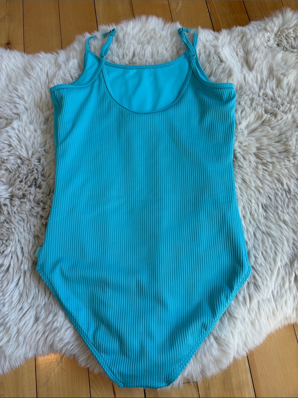 abercrombie kids Turquoise Ribbed One-Piece Swimsuit Size: L - Picture 3 of 3